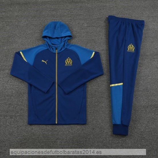 Nuevo Conjunto Completo Chaqueta Con Capucha Marsella 23/24 Azul Marino Baratas